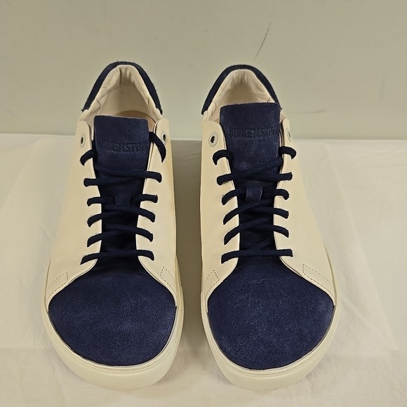 Birkenstock Bend Low Decon Pop Blue Eggshell Leather Sneaker W7.5 M6 EU38 EUC - Picture 2 of 12